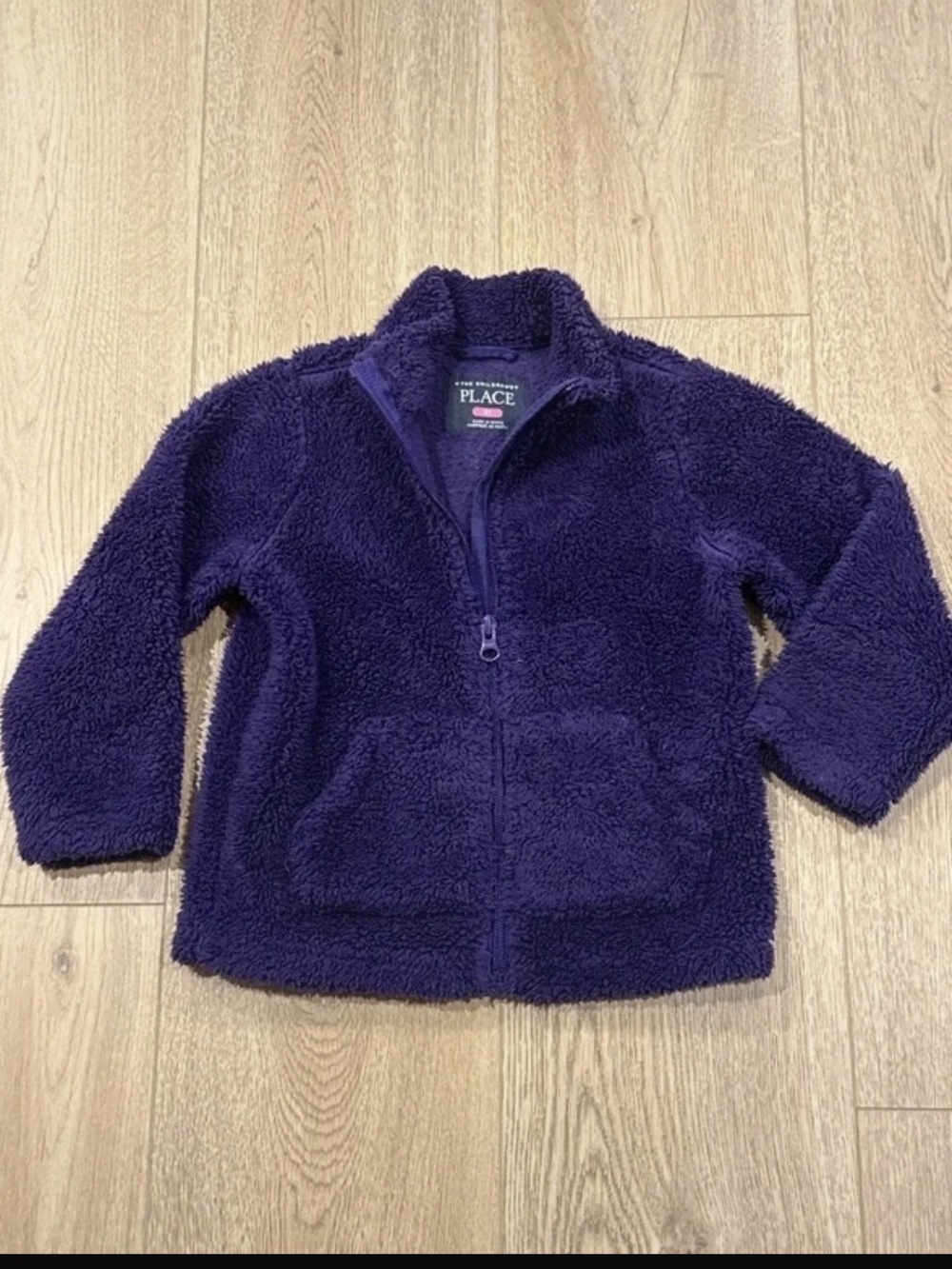 The Children's Place Plush Zip-Front Jacket Sherpa - Purple